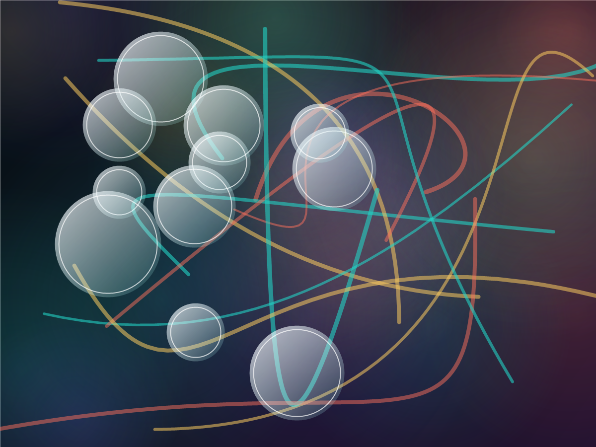 Dimensional studio orbit artwork