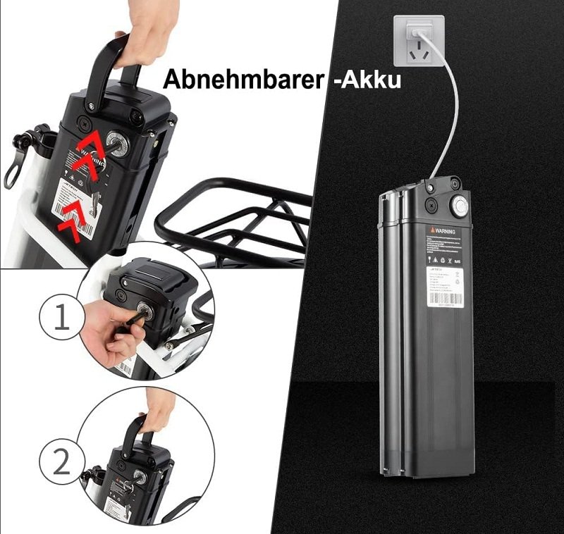 Abnehmbarer Akku zum einfachen Aufladen