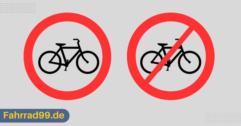 Fahrradverbotsschild