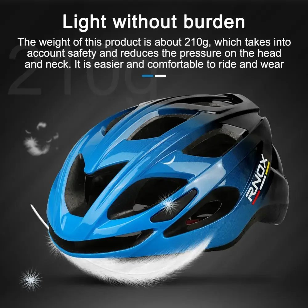 RNOX Neuer ultraleichter Fahrradhelm, Sicherheitskappe, Fahrradhelm für Damen und Herren, Rennrad, Ausrüstung, Rennrad, MTB, Erwachsene, Fahrradhelme