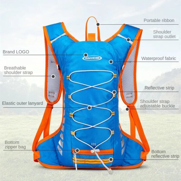 Outdoor Radfahren Rucksack Tragbare Wasserdichte Fahrrad Taschen Outdoor Sport Klettern Wandern Tasche MTB Rennrad Trink Rucksack - Image 4