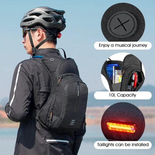 WEST RADFAHREN Ultraleicht Fahrrad Tasche 10L Sport Trink Rucksack Ergonomie MTB Rennrad Radfahren Wasser Tasche Im Freien Klettern Tasche - Image 5