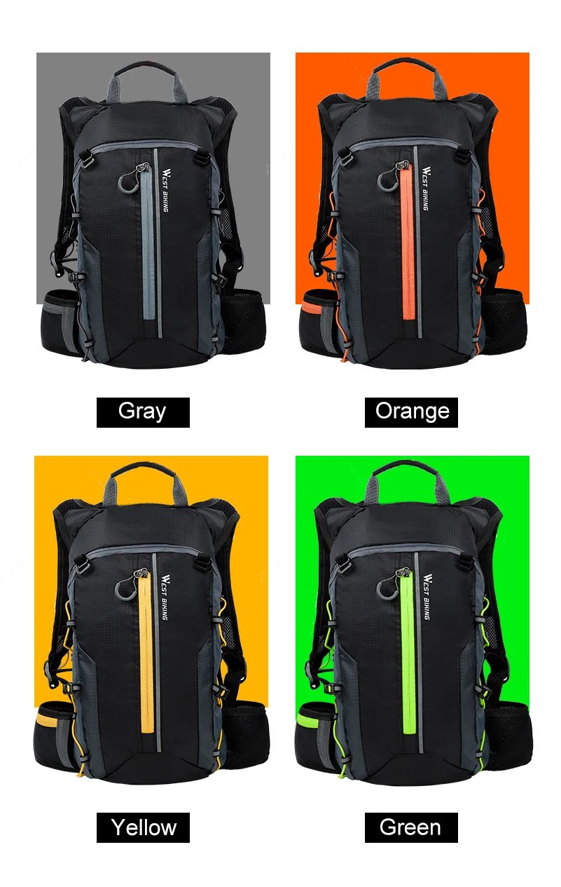 WEST RADFAHREN Ultraleicht Fahrrad Tasche 10L Sport Trink Rucksack Ergonomie MTB Rennrad Radfahren Wasser Tasche Im Freien Klettern Tasche