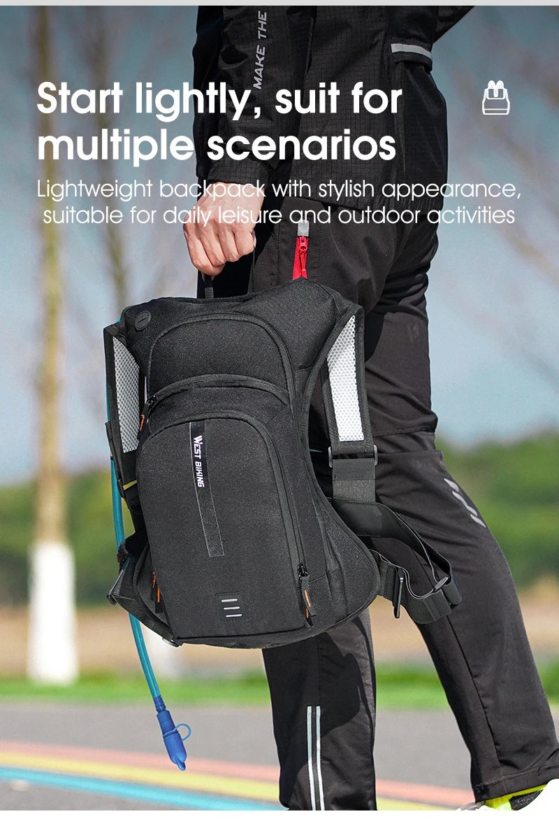 WEST RADFAHREN Ultraleicht Fahrrad Tasche 10L Sport Trink Rucksack Ergonomie MTB Rennrad Radfahren Wasser Tasche Im Freien Klettern Tasche