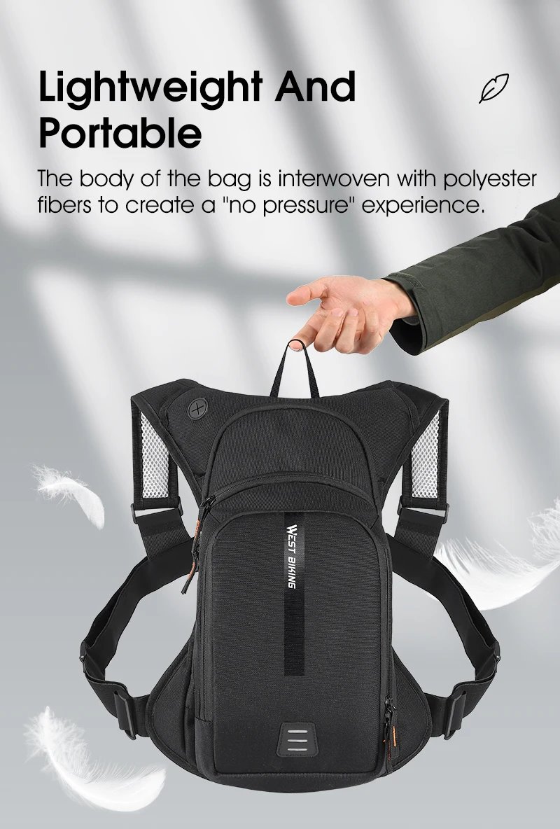 WEST RADFAHREN Ultraleicht Fahrrad Tasche 10L Sport Trink Rucksack Ergonomie MTB Rennrad Radfahren Wasser Tasche Im Freien Klettern Tasche